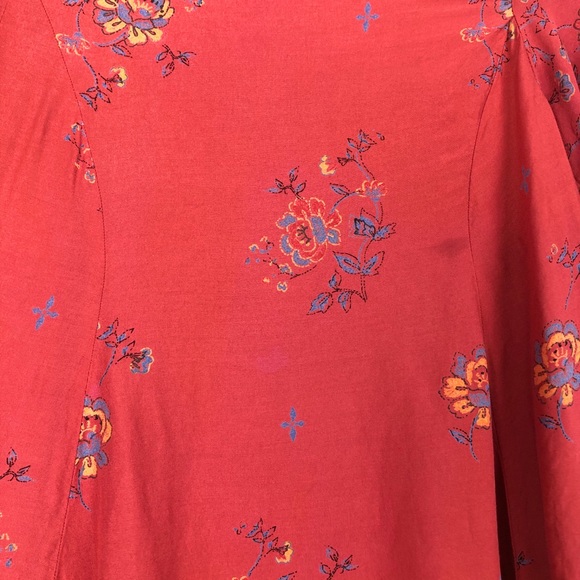 💎 3/$20 💎 Kimchi Blue Tunic Swing Dress Floral Open Back - Picture 2 of 8